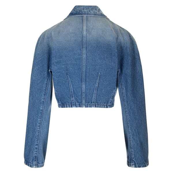 ヴェルサーチ レディース ジャケット＆ブルゾン アウター Cropped Denim Jacket Blue｜au PAY マーケット