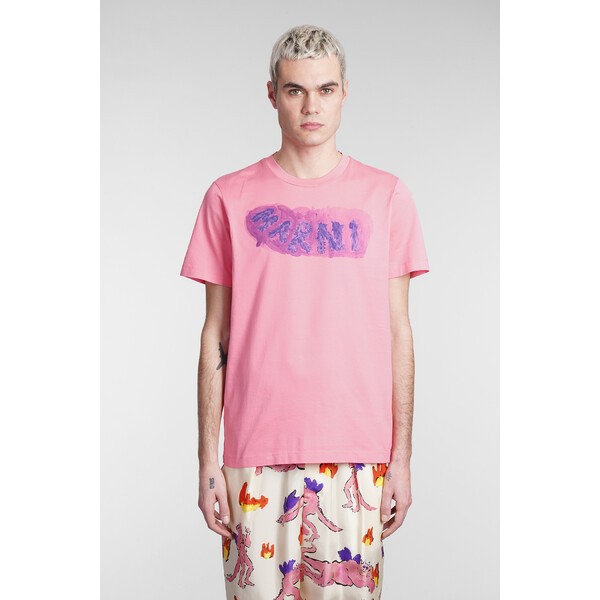 マルニ メンズ Tシャツ トップス T-shirt In Rose-pink Polyester rose