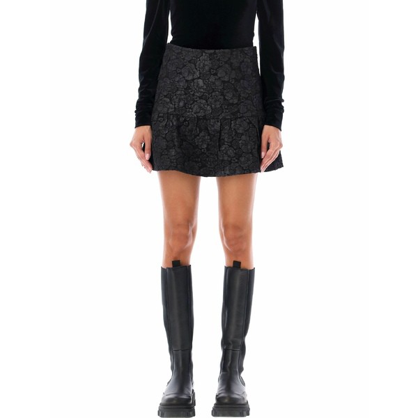 ガニー レディース スカート ボトムス Jacquard Mini Skirt BLACK