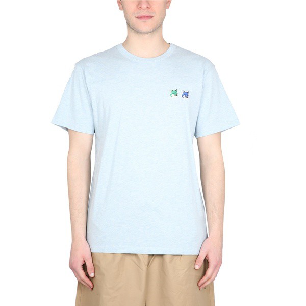 メゾン キツネ メンズ Tシャツ トップス Fox Head T-shirt BLU