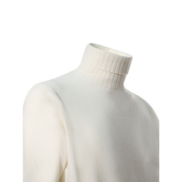 マロ メンズ ニット&セーター アウター Malo Turtleneck Biancoの通販