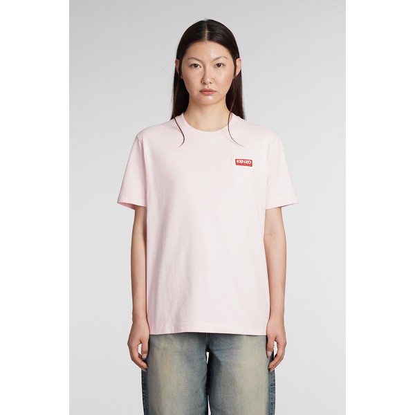 ケンゾー レディース Tシャツ トップス T-shirt In Rose-pink Cotton