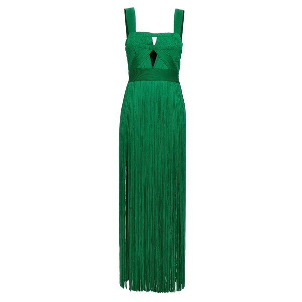 エルベ レジェ レディース ワンピース トップス Fringed Dress Green