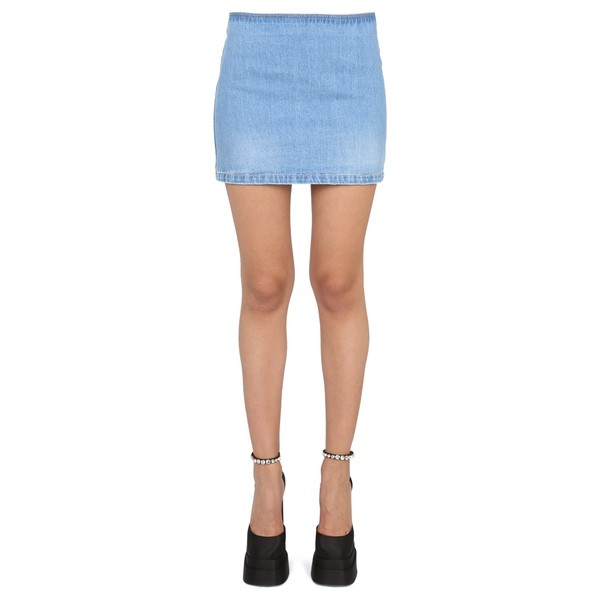 ヴェルサーチ レディース スカート ボトムス Medusa Denim Miniskirt BLU