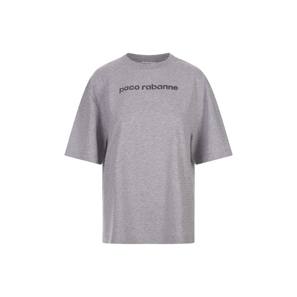 パコ・ラバンヌ レディース Tシャツ トップス Grey Over T-shirt With