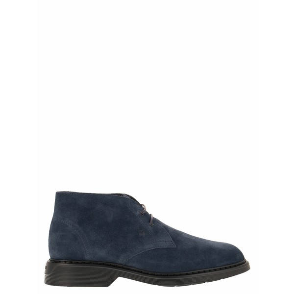 ホーガン メンズ ブーツ シューズ H576 Suede Ankle Boots Blue