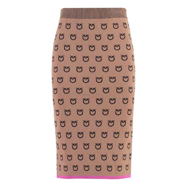 ピンコ レディース スカート ボトムス Jacquard Knit Skirt Camel