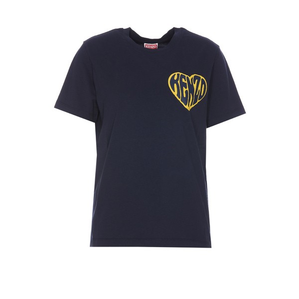 ケンゾー レディース Tシャツ トップス Hearts Loose T-shirt Blue