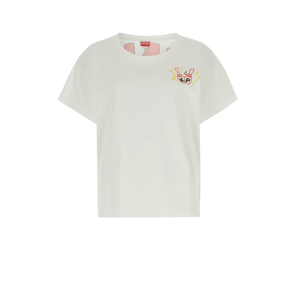 ケンゾー レディース Tシャツ トップス White Cotton Oversize T-shirt