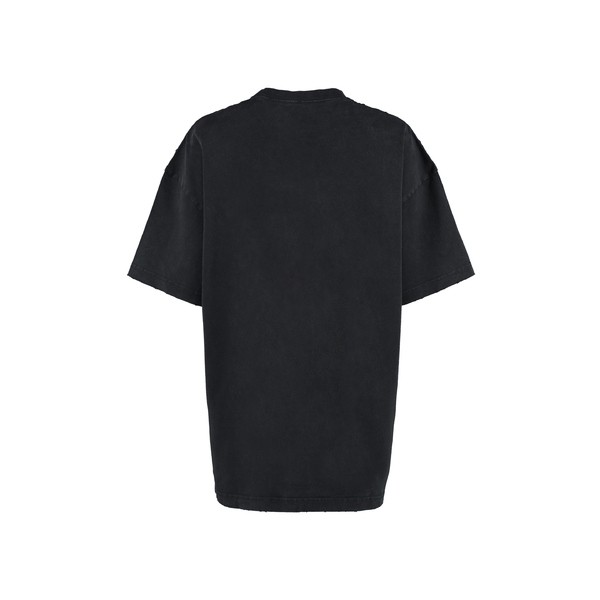 ヴェルサーチ レディース Tシャツ トップス Logo Cotton T-shirt black