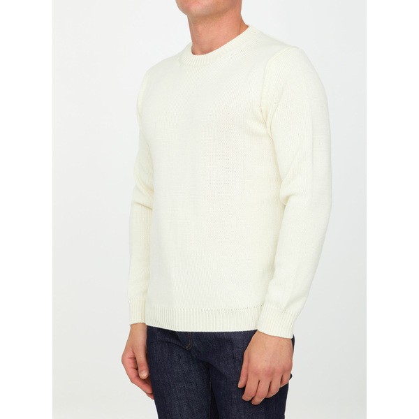 ロベルトコリーナ メンズ ニット&セーター アウター Cream Merino Wool