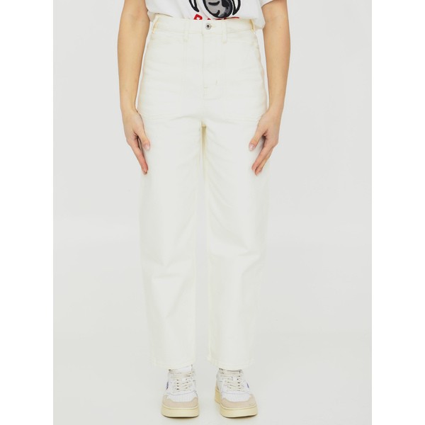 ケンゾー レディース カジュアルパンツ ボトムス Cotton Drill Jeans WHITE