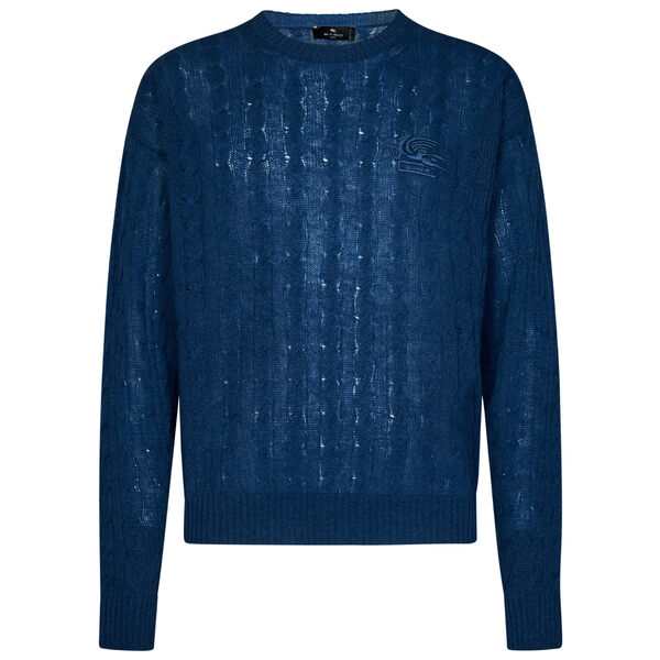 エトロ メンズ ニット&セーター アウター Sweater Blueの通販はau PAY