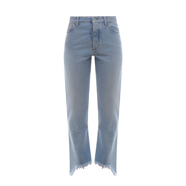 オフホワイト レディース デニムパンツ ボトムス Jeans Light Blueの