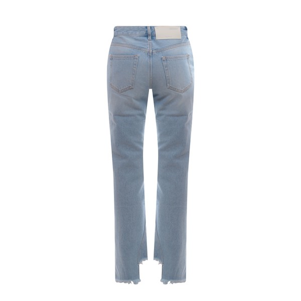 オフホワイト レディース デニムパンツ ボトムス Jeans Light Blueの