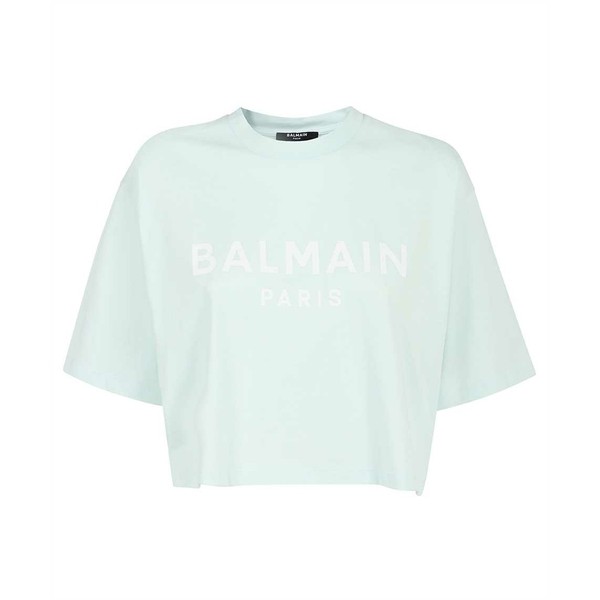 バルマン レディース Tシャツ トップス Logo Detail Cropped T-shirt