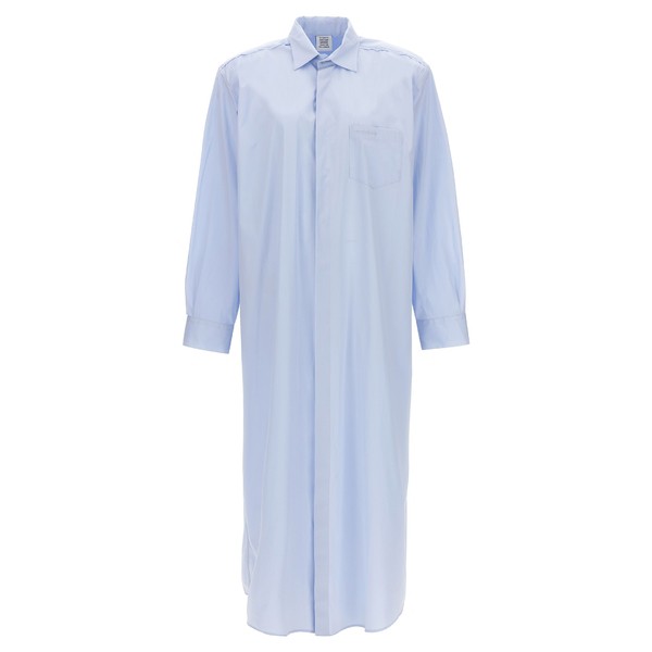 ヴェトモン レディース ワンピース トップス Logo Embroidery Long Shirt Dress Light Blue 127,908円