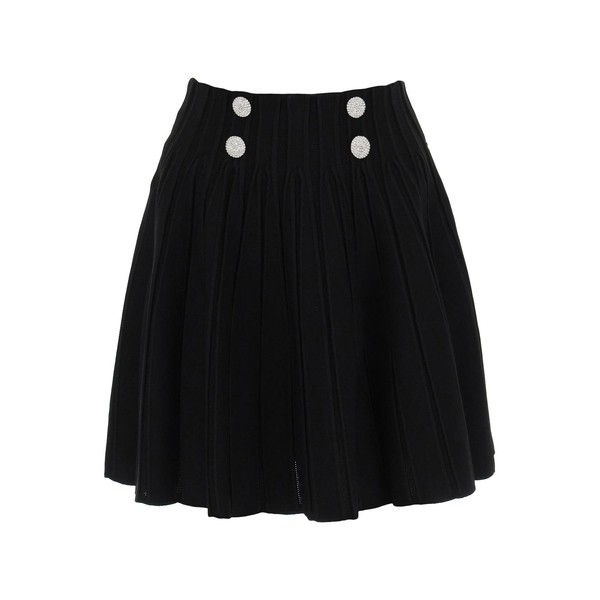 バルマン レディース スカート ボトムス Rib Knit Skater Mini Skirt