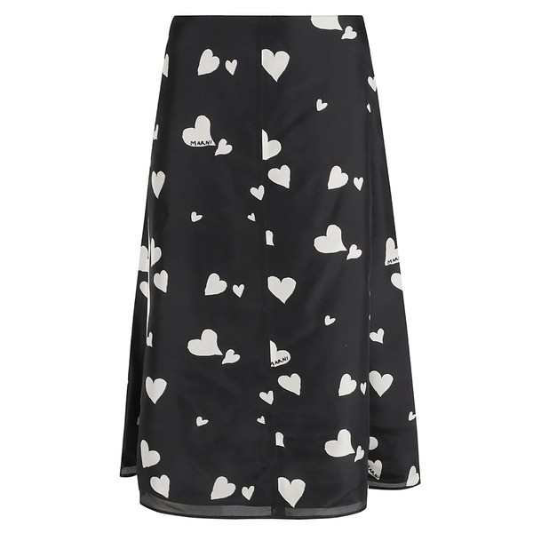 マルニ レディース スカート ボトムス Bunch Of Hearts Skirt Black