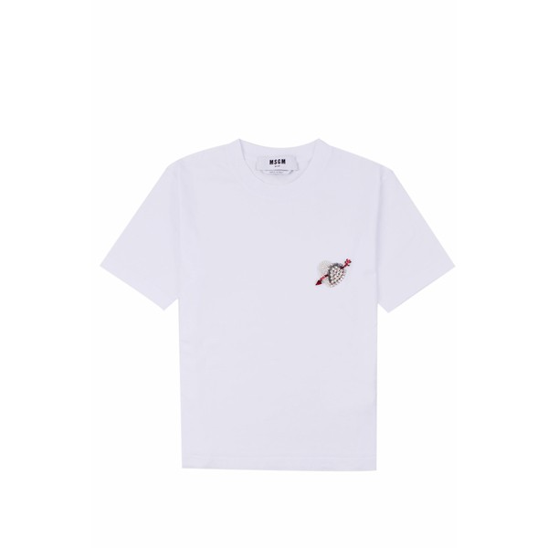 エムエスジイエム レディース Tシャツ トップス T-shirt White