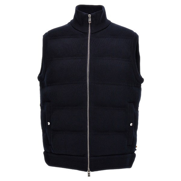 ヒューゴボス メンズ ジャケット＆ブルゾン アウター Padded Vest Blue