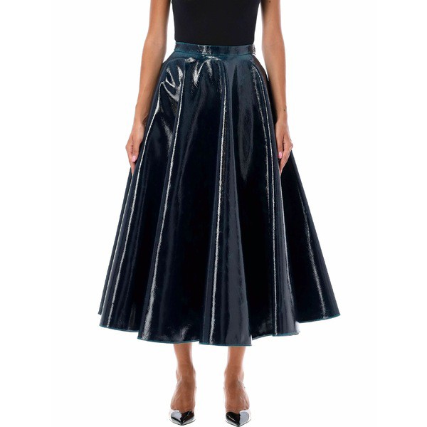 アライア レディース スカート ボトムス Mirror Wool Midi Skirt BLUE