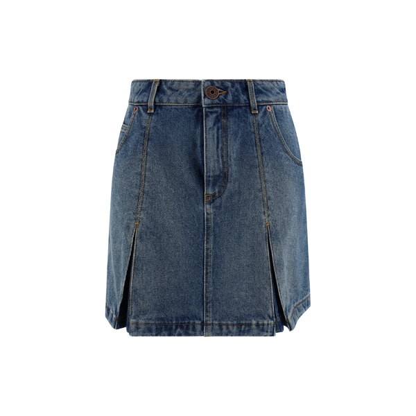 バルマン レディース スカート ボトムス Mini Skirt Ff Bleu Jeanの