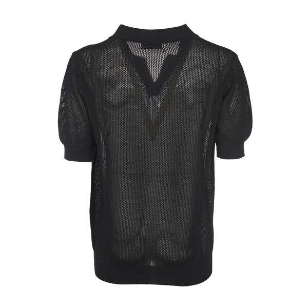 ラネウス メンズ シャツ トップス Knitted Polo Shirt Neroの通販はau