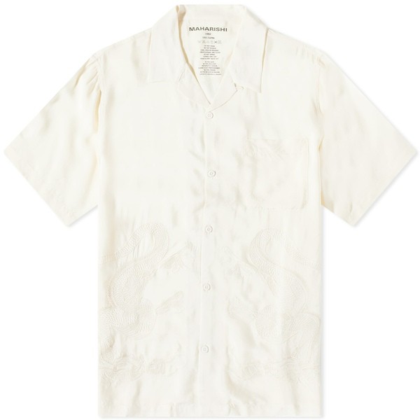 マハリシ メンズ シャツ トップス Maharishi Thai Dragon Summer Vacation Shirt Neutrals｜au  PAY マーケット