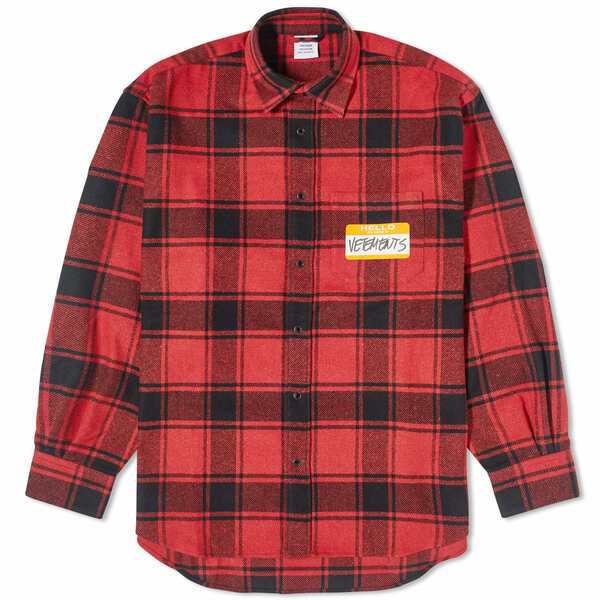 ヴェトモン メンズ シャツ トップス VETEMENTS My Name Is Flannel