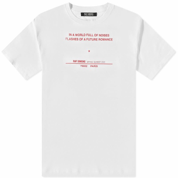 ラフ・シモンズ メンズ Tシャツ トップス Raf Simons Tour Date T