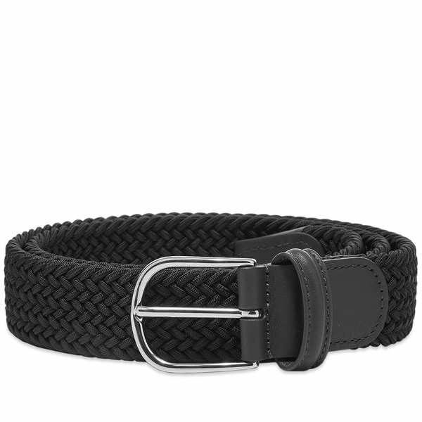 アンダーソンズ メンズ ベルト アクセサリー Anderson's Woven Textile Belt Black｜au PAY マーケット