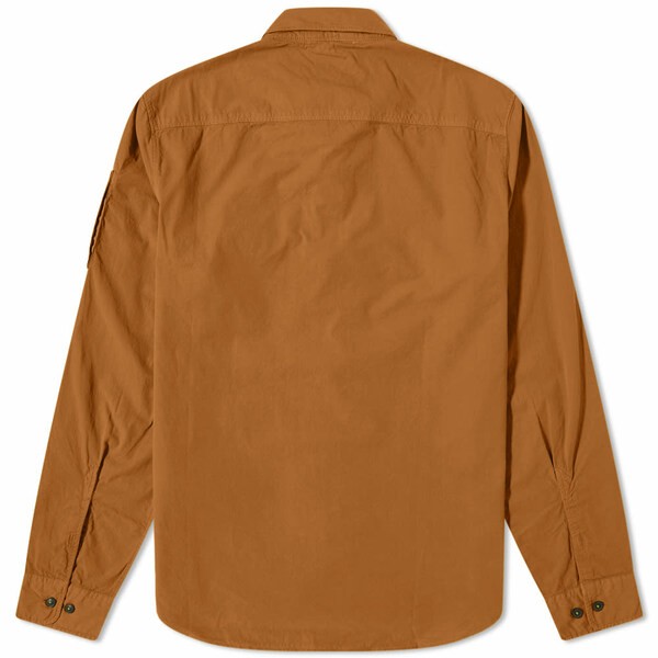 シーピーカンパニー メンズ ジャケット＆ブルゾン アウター CP Company Arm Lens Zip Overshirt Brown｜au  PAY マーケット