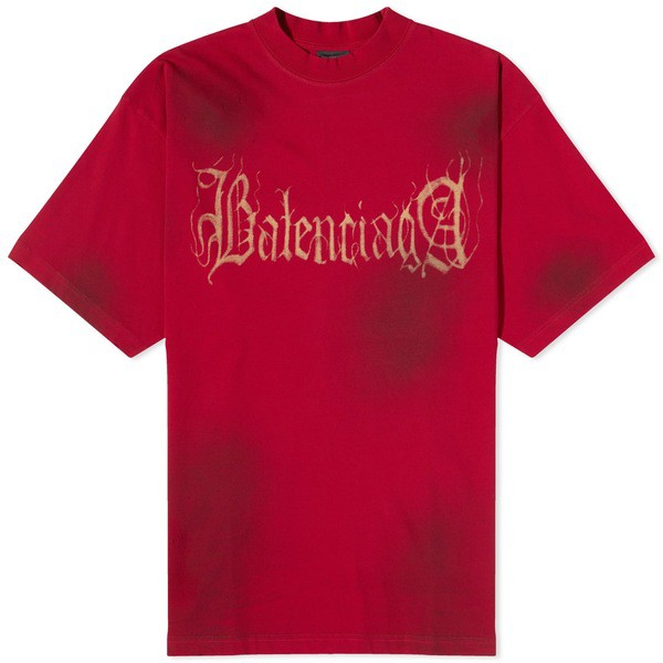 バレンシアガ メンズ Tシャツ トップス Balenciaga Metal Logo T-Shirt