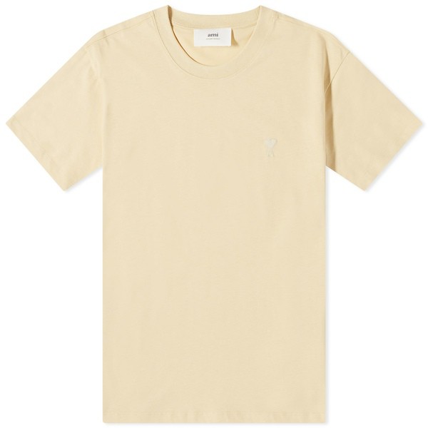 アミ メンズ Tシャツ トップス AMI Paris Tonal A Heart T-Shirt Neutrals-