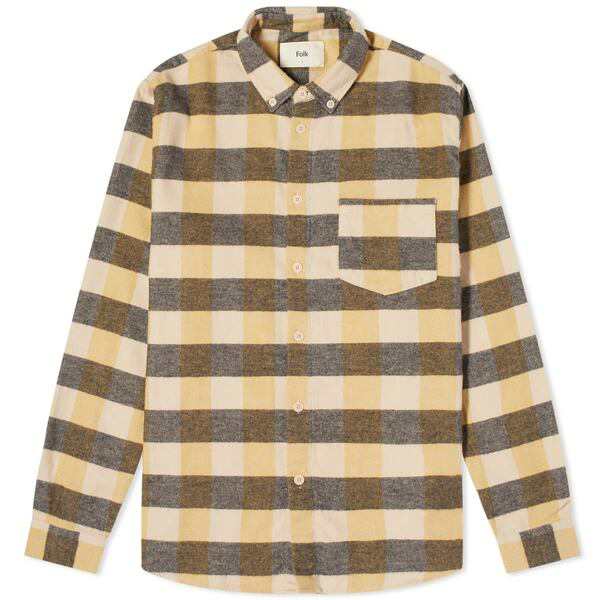 フォーク メンズ シャツ トップス Folk Relaxed Fit Shirt Yellowの