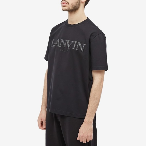 ランバン メンズ Tシャツ トップス Lanvin Curb Embroidered Logo T