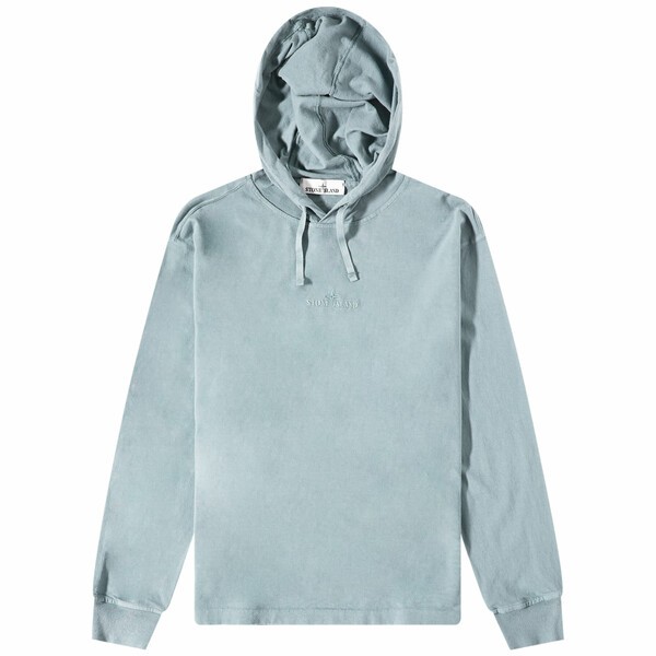 ストーンアイランド メンズ パーカー・スウェットシャツ アウター Stone Island Embroidered Logo Lightweight  Hoodie Blue｜au PAY マーケット