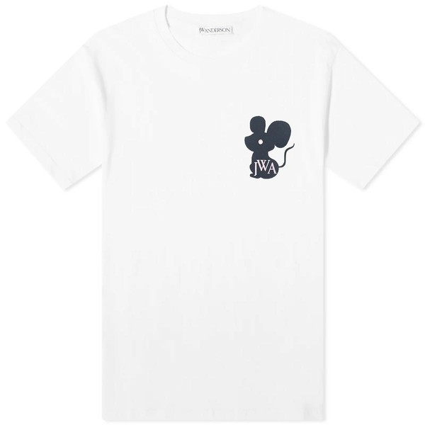 J.W.アンダーソン メンズ Tシャツ トップス Mouse Embroidery Logo T