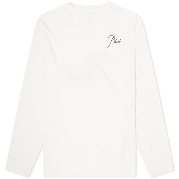 ルード メンズ Tシャツ トップス Rhude Long Sleeve Reverse T-Shirt