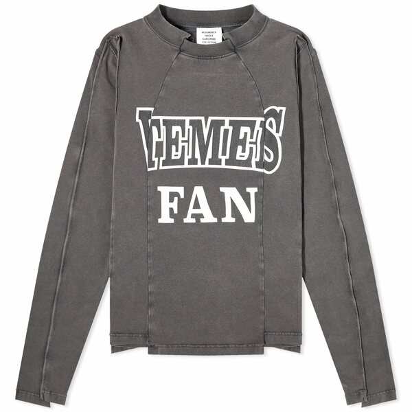 ヴェトモン レディース Tシャツ トップス VETEMENTS Long Sleeve Fan