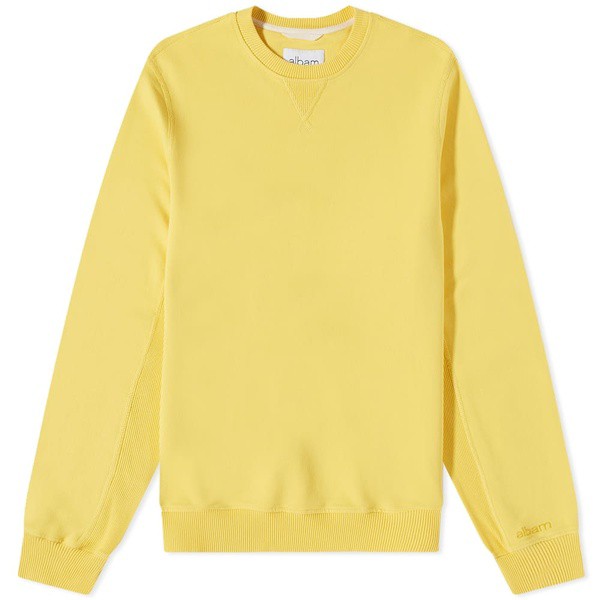 アルバム メンズ パーカー・スウェットシャツ アウター Albam Classic Crew Sweat Yellow｜au PAY マーケット