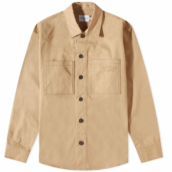 メゾンキツネ メンズ ジャケット＆ブルゾン アウター Maison Kitsune Snaps Shirt Jacket Neutrals｜au  PAY マーケット