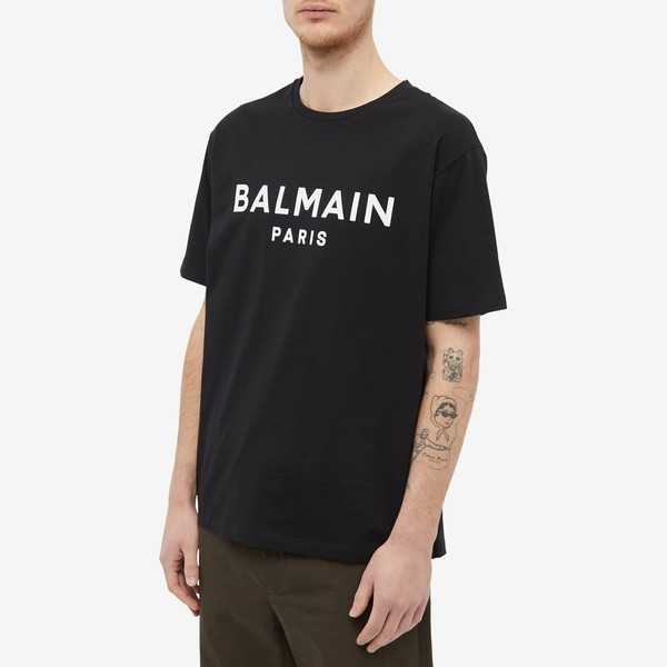 バルマン メンズ Tシャツ トップス Balmain Classic Paris T-Shirt