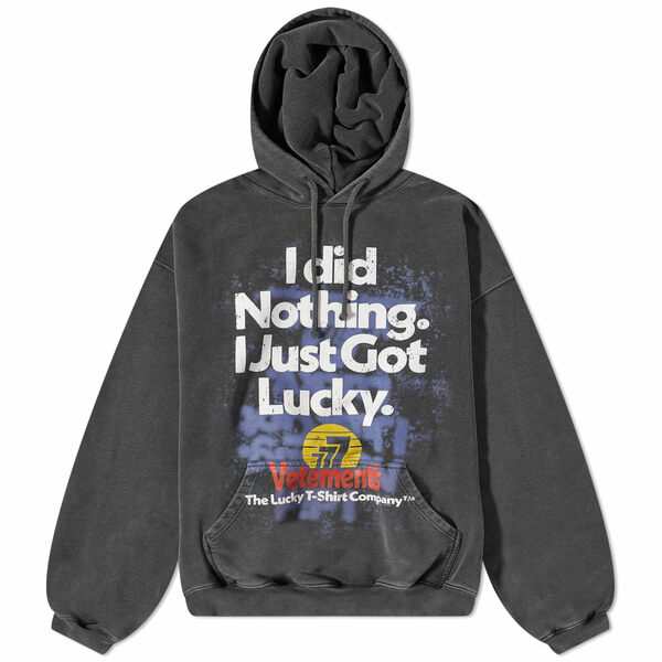 VETEMENTS ヴェトモン "I GOT LUCKY HOODIE"