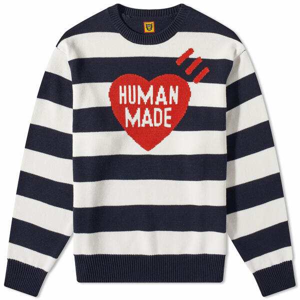 HUMAN MADE Striped Heart Knit Sweater