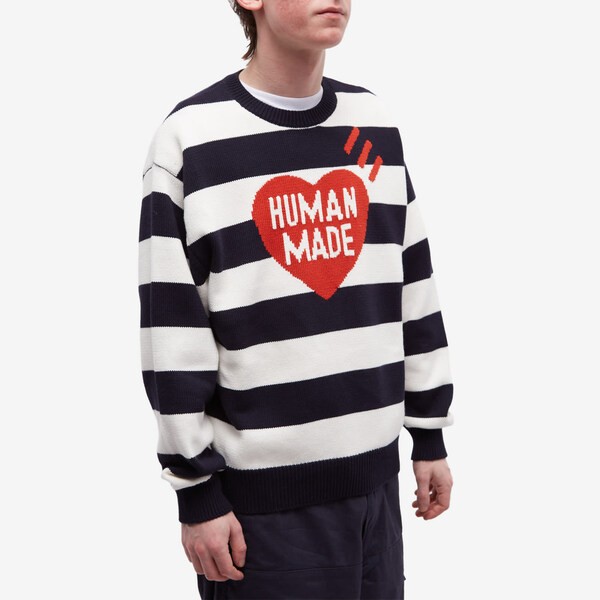 HUMAN MADE Striped Heart Knit Sweater試着しただけです