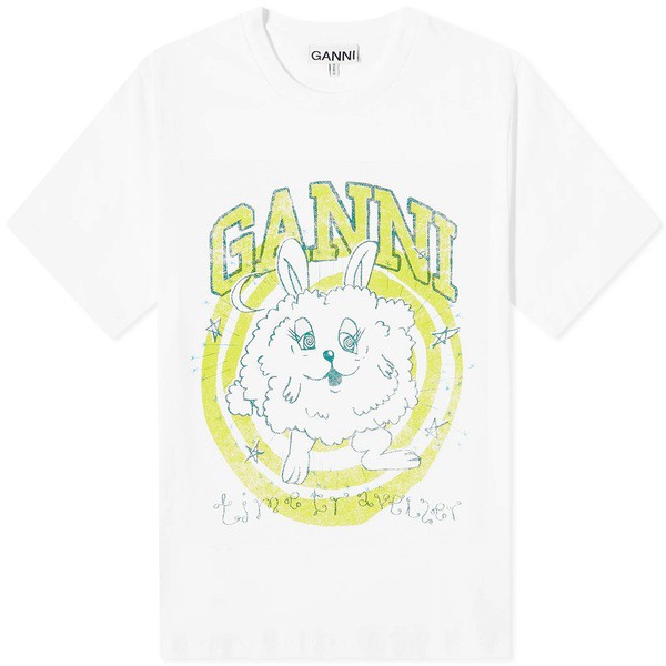 ガニー レディース シャツ トップス GANNI Bunny Relaxed T-Shirt