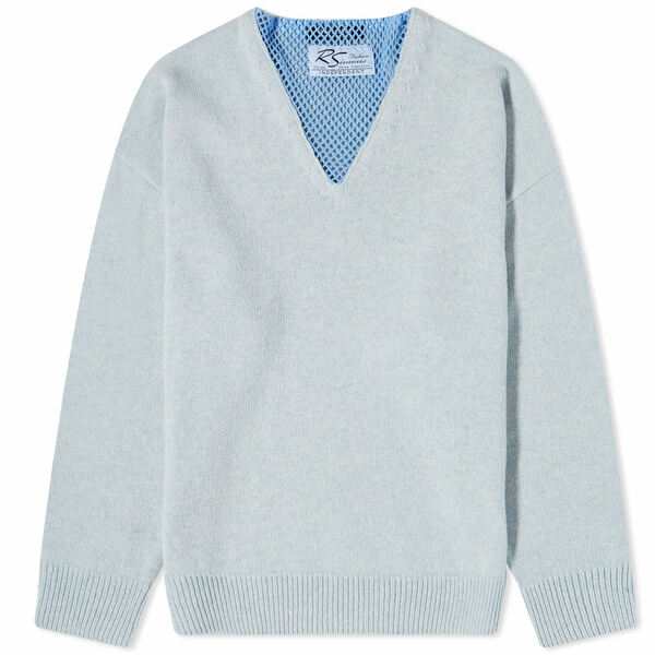 ラフ・シモンズ レディース ニット&セーター アウター Raf Simons Loose Fit V-Neck Sweater Blue｜au PAY  マーケット