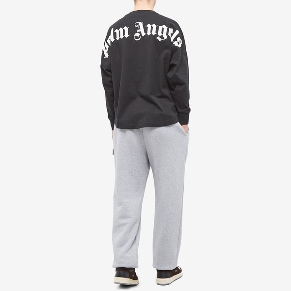 パーム・エンジェルス メンズ Tシャツ トップス Palm Angels Long Sleeve Logo Mock Neck T-Shirt  Black｜au PAY マーケット